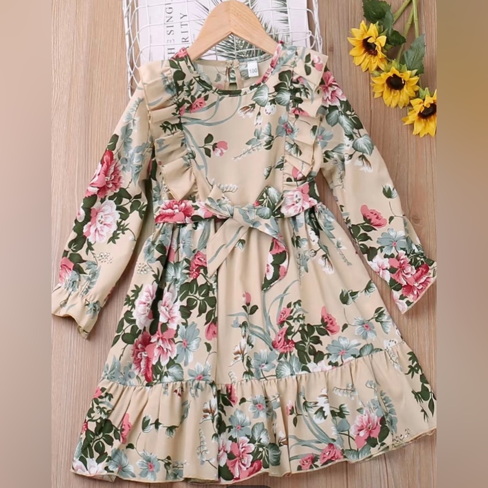 Long sleeve floral dress